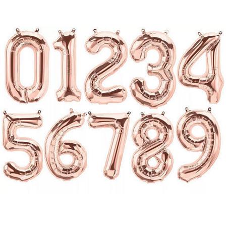 Globo Nro. grande rose gold 86cm